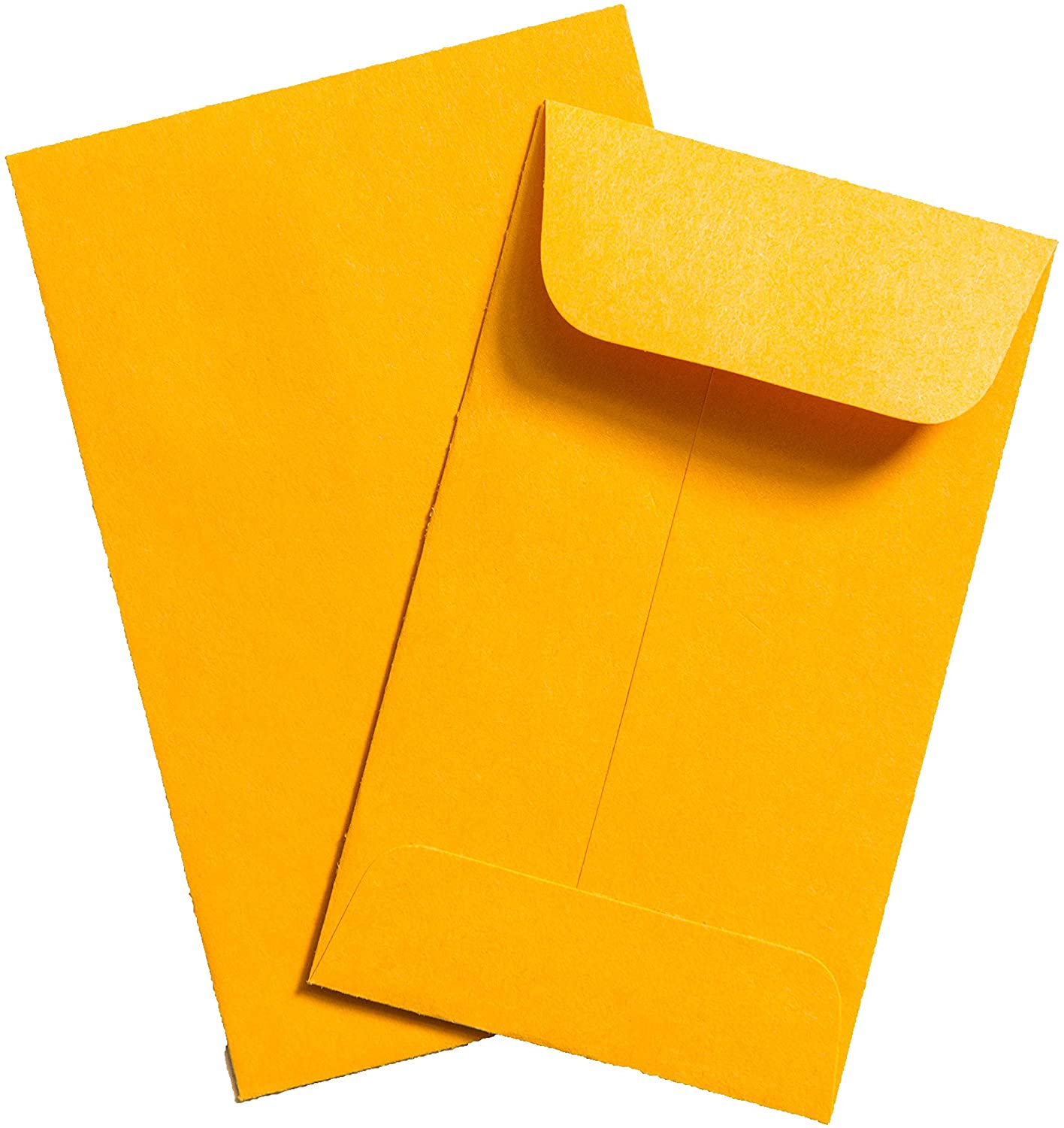 Two brown kraft coin envelopes.