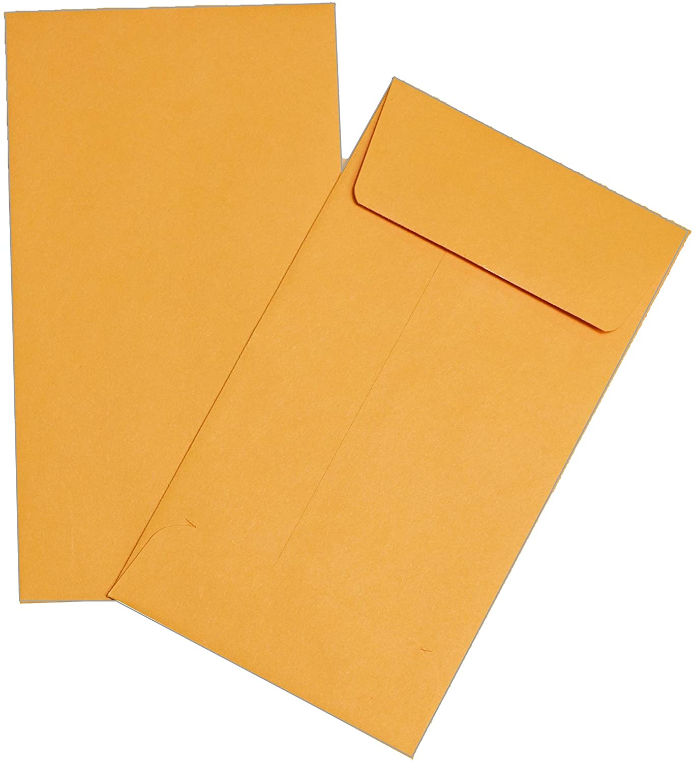Two brown kraft coin envelopes.